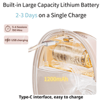 Wearable electric breast pump with built-in large capacity lithium battery lasting 2-3 days on a single charge.