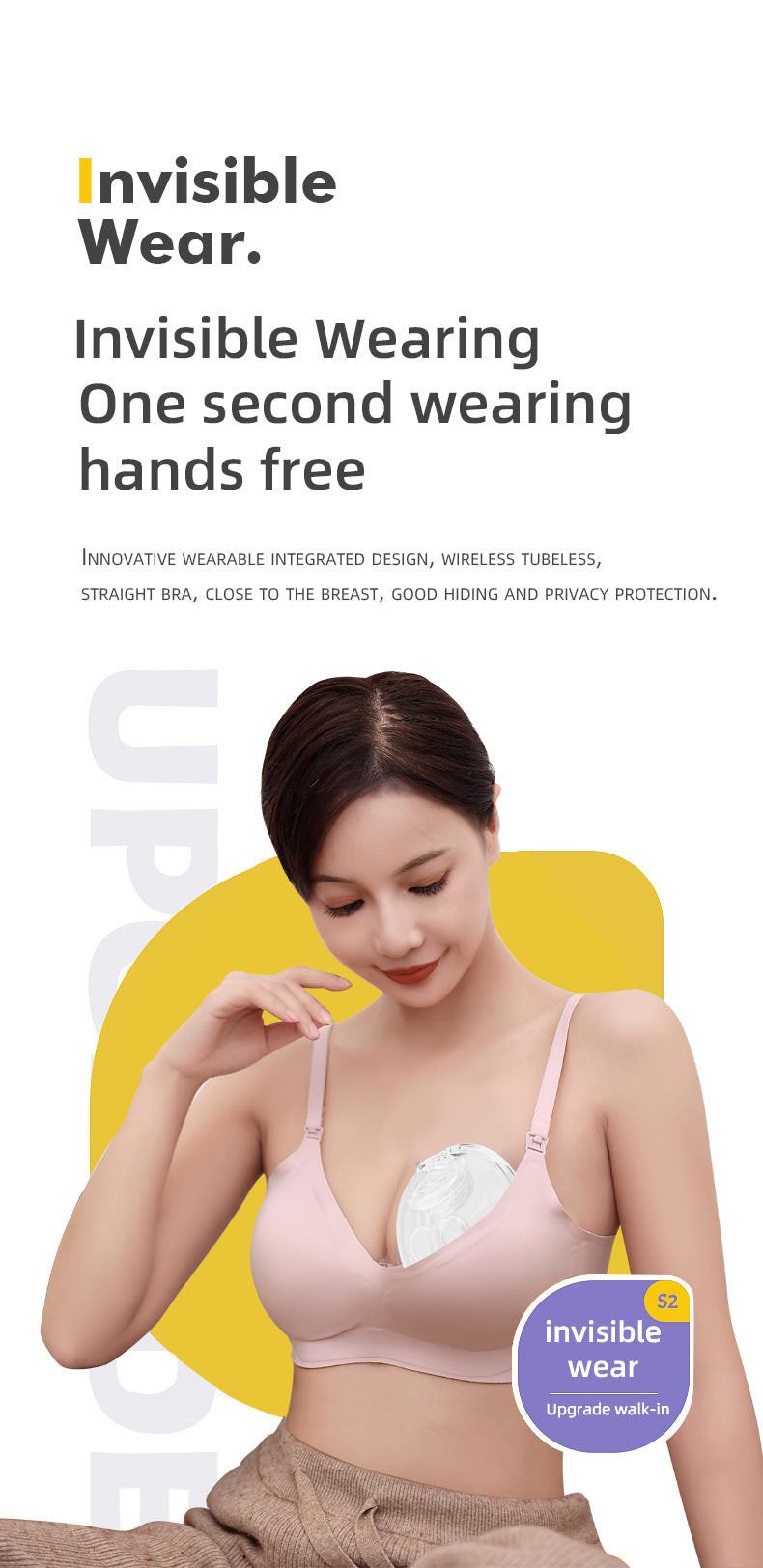 Wearable breast pump | Free invisible | milk suction , 