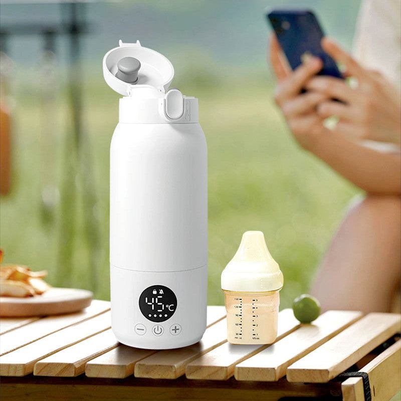 Portable Electric Baby Bottle Warmer | Multi-Functional Temperature Control Milk Heating Cup | Outdoor & Home Use Infant Milk Heater , 