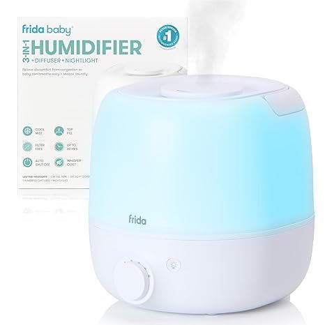 3-in-1 Cool Mist Humidifier | Large Room | 60H Runtime | Nightlight | Essential Oil , 