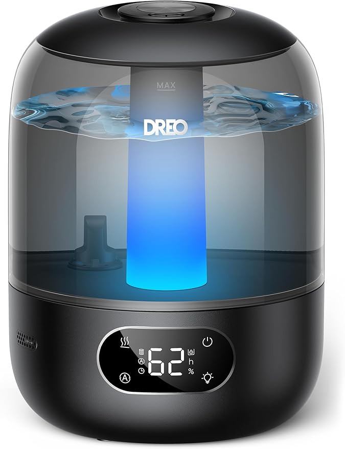 Large Room Humidifier | 3L Top-Fill | 30H Runtime | Cool Mist | Quiet 26dB , 