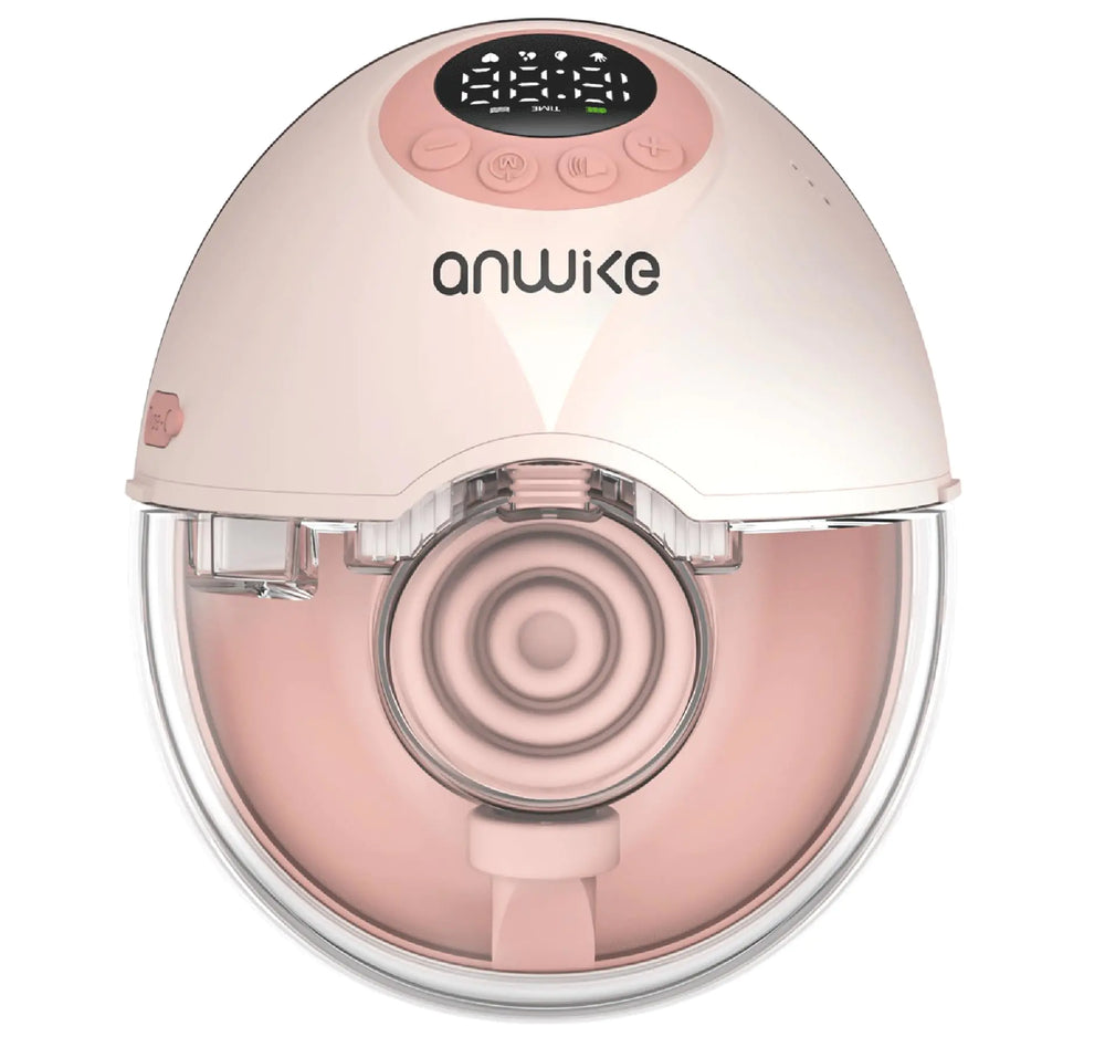 Hands Free Breast Pump MY-381 Wearable Breastfeeding Pump with Voice Announcement Wearable Breast Pump with 4 Modes 12 Levels Rechargeable Wireless Portable Breast Pump(Pink 1pcs)