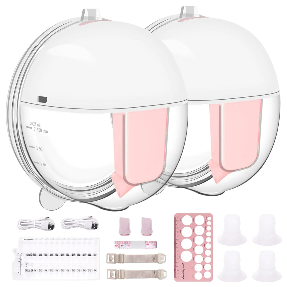 Wearable Breast PumpPatPat Double Hands Free Breast Pump with 4 Modes 10 Levels Portable Electric Breast Pump 24mm/19mm/17mm2 Pack Wearable Pumps Easy to Use and CleanLeak-Proof