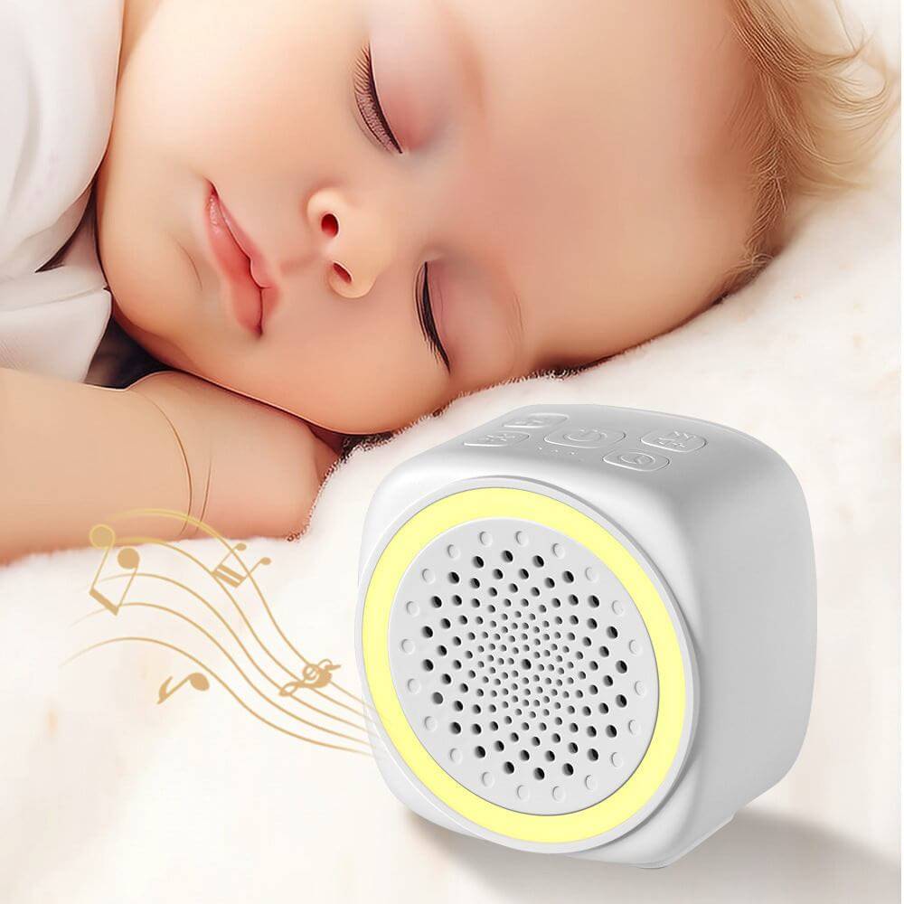 26-Song Colorful Light White Noise Sleep Machine | Music Soother for Babies | Infant Sleep Aid with Ambient Lighting , 