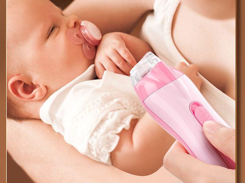 Baby Electric Nail Trimmer | Safe Nail Clipper for Newborns | No-Pinch Nail Grinding Tool with Precision Cutting , 