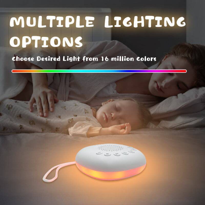 Portable White Noise Machine | Baby Soother & Sleep Aid | Nightlight with Calming Music for Newborns , 