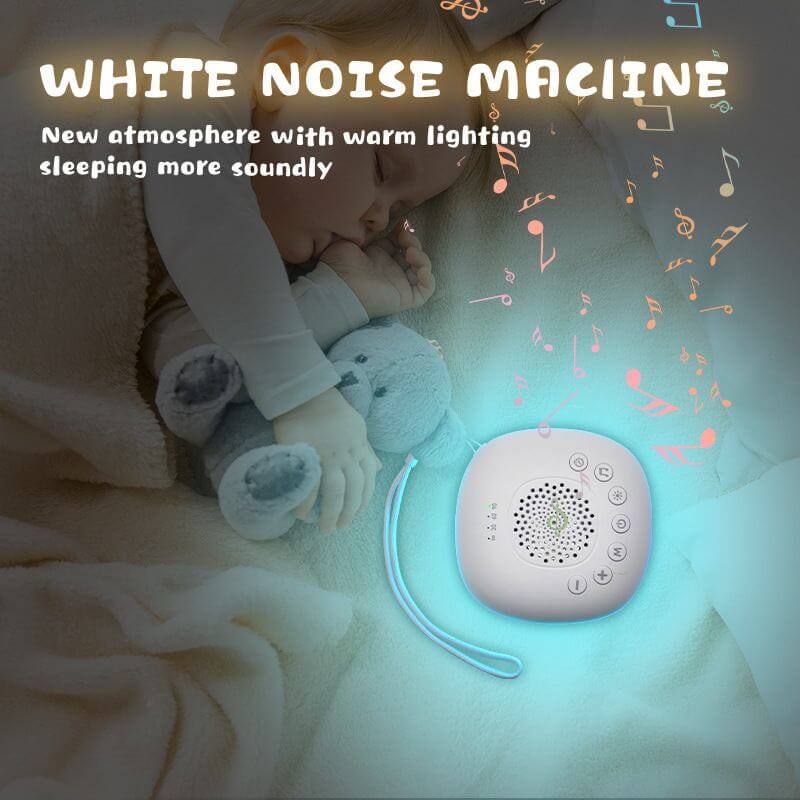Portable White Noise Machine | Baby Soother & Sleep Aid | Nightlight with Calming Music for Newborns , 