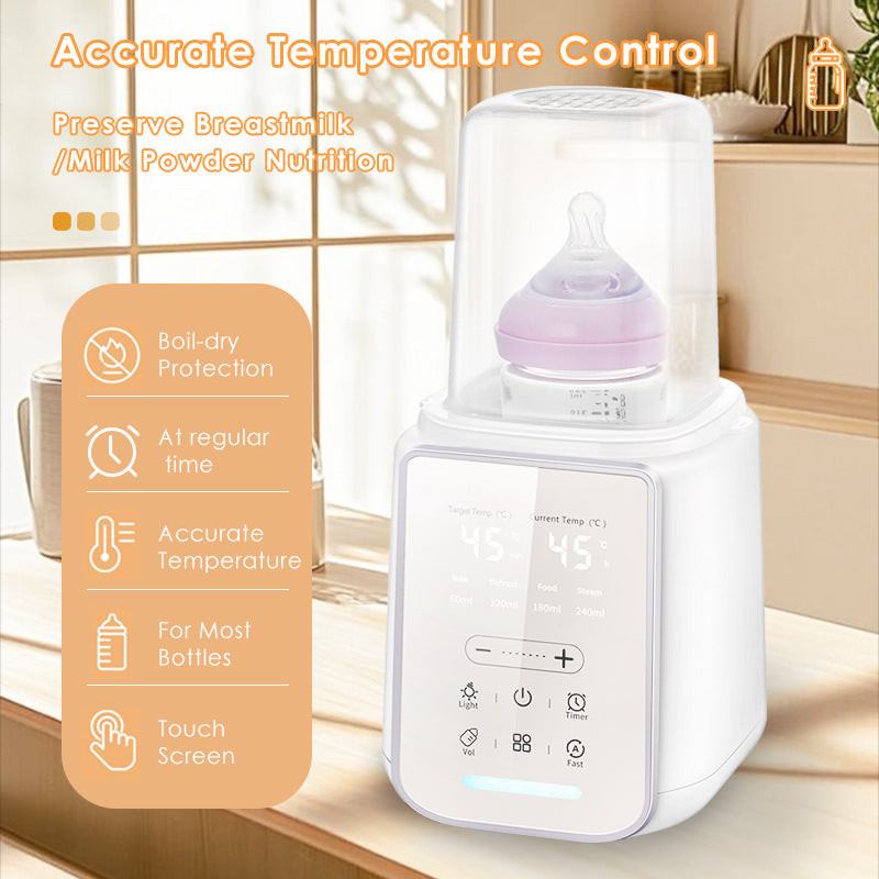 2-in-1 Smart Baby Bottle Warmer & Sterilizer | Intelligent Temperature Control | Portable Multifunction Milk Heater , 
