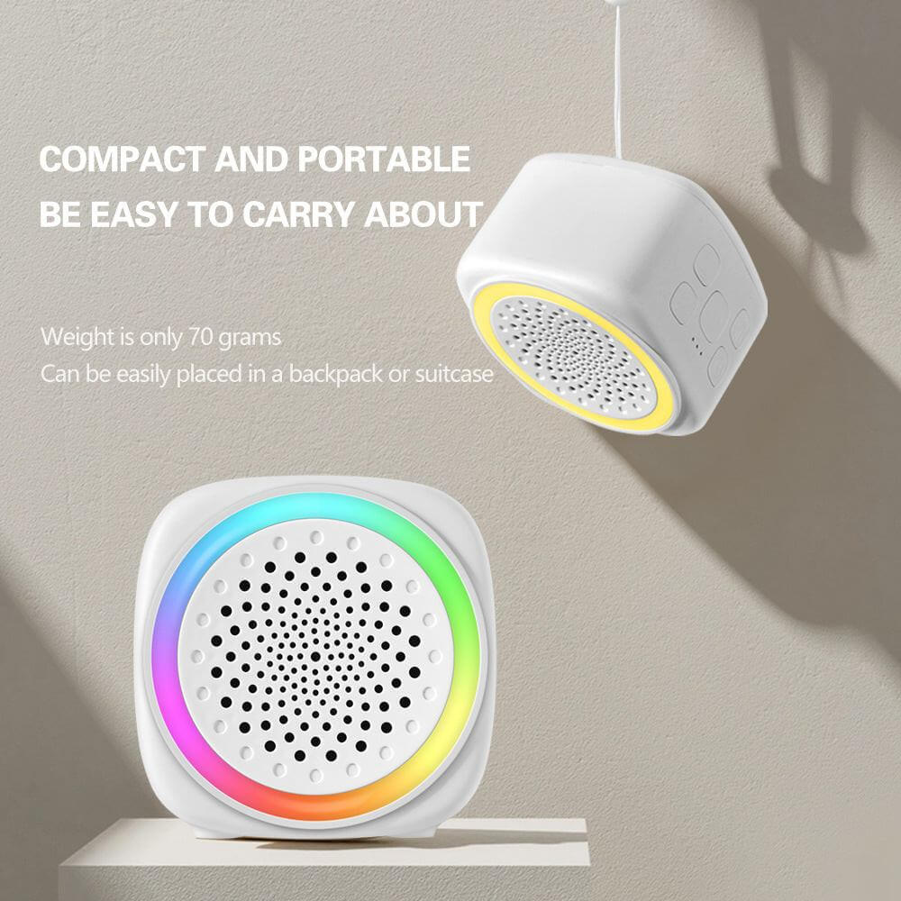 26-Song Colorful Light White Noise Sleep Machine | Music Soother for Babies | Infant Sleep Aid with Ambient Lighting , 