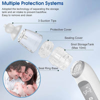 Electric Baby Nasal Aspirator | Safe Suction Nose Cleaner | Anti-Backflow Design for Infants and Toddlers , 