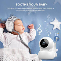 5-Inch Pan-Tilt Baby Monitor | HD Video | Extended Battery | Multi-Function Infant Care System , 