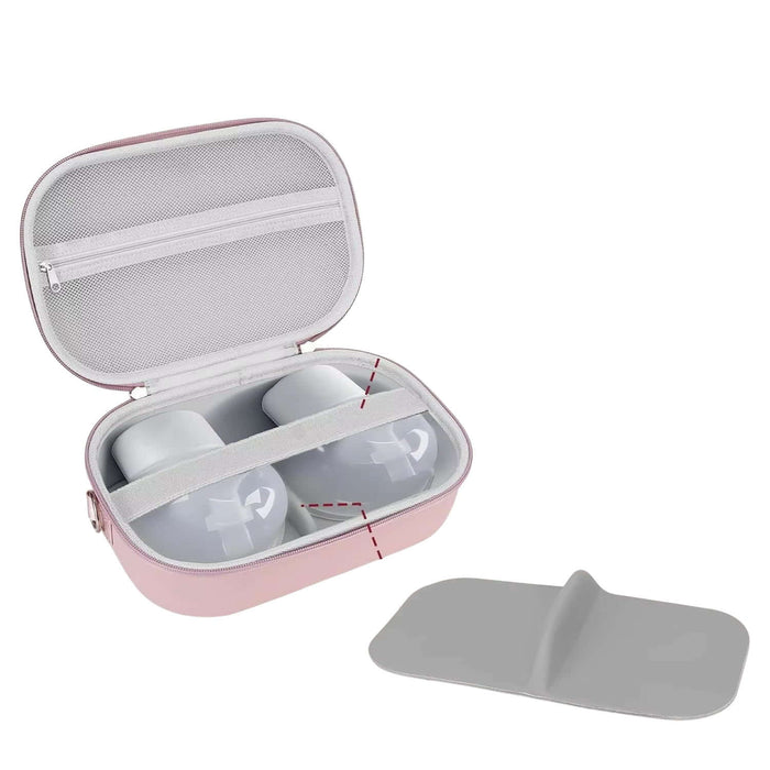 Breast Pump Carrying Case | Hard Shell Breast Pump Bag with Wrist Strap | Hands-Free Pump Carrying Case and Storage for Travel(Holds 2 Pumps)