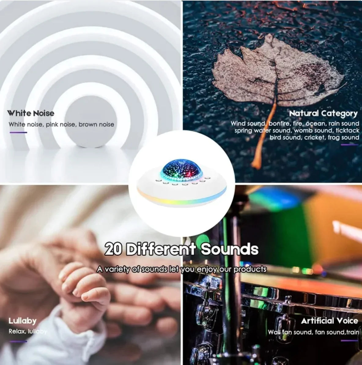 White Noise Baby Night Light