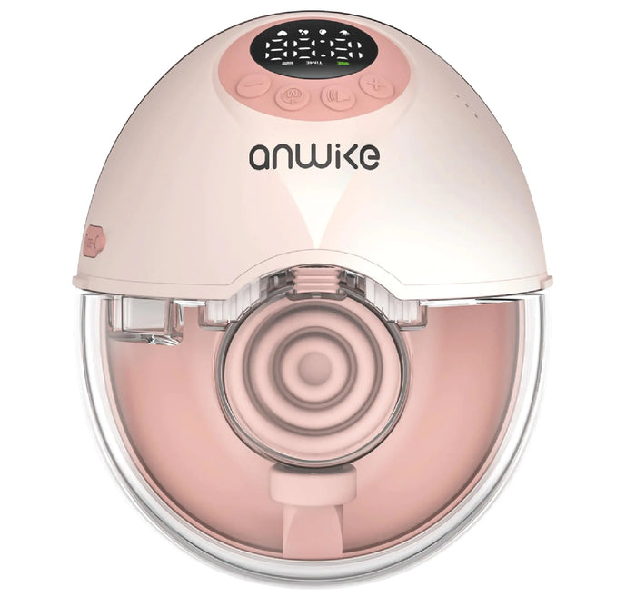 Hands Free Breast Pump MY-381 Wearable Breastfeeding Pump with Voice Announcement Wearable Breast Pump with 4 Modes 12 Levels Rechargeable Wireless Portable Breast Pump(Pink 1pcs)