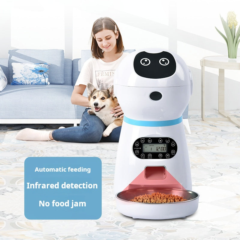 Smart Pet Care Revolution: Intelligent Automatic Pet Feeder with Stainless Steel Bowl! 🐱🐶