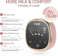 NCVI Electric Double Breast Pump 8782| 4 Modes 9 Levels | 2200mAh Battery | Food-Grade Silicone | Quiet 40dB